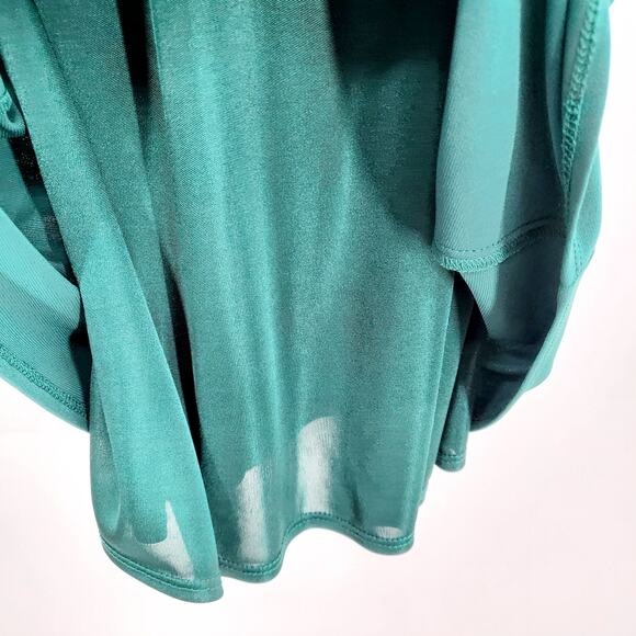 Vtg Laundry Shelli Segal Emerald Green Bodycon Sleeveless Twist Front Dress Sz 6 - Picture 8 of 11